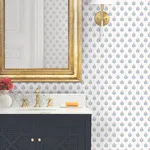 Antonina Vella Serene Villa - Red Wallpaper | Buy Online Antonina Vella Serene Villa wallpaper, color Red, SKU LL3235