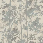 Antonina Vella Shimmering Foliage wallpaper, color Cream & Silver, SKU MD7141