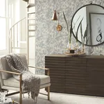 Antonina Vella Shimmering Foliage wallpaper, color Cream & Silver, SKU MD7141