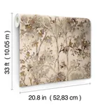 Antonina Vella Shimmering Foliage - Khaki Wallpaper | Buy Online Antonina Vella Shimmering Foliage wallpaper, color Khaki, SKU NW3584