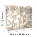 Antonina Vella Shimmering Foliage - White & Gold Wallpaper | Buy Online Antonina Vella Shimmering Foliage wallpaper, color White & Gold, SKU NW3583