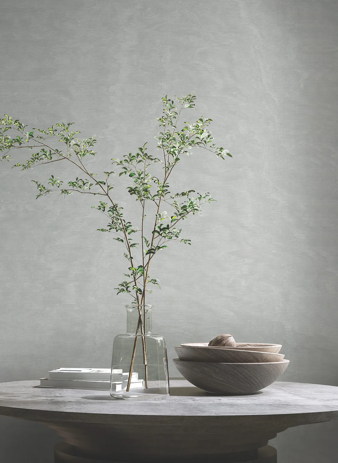 Antonina Vella Shimmering Moire wallpaper, color Silver, SKU MA34923