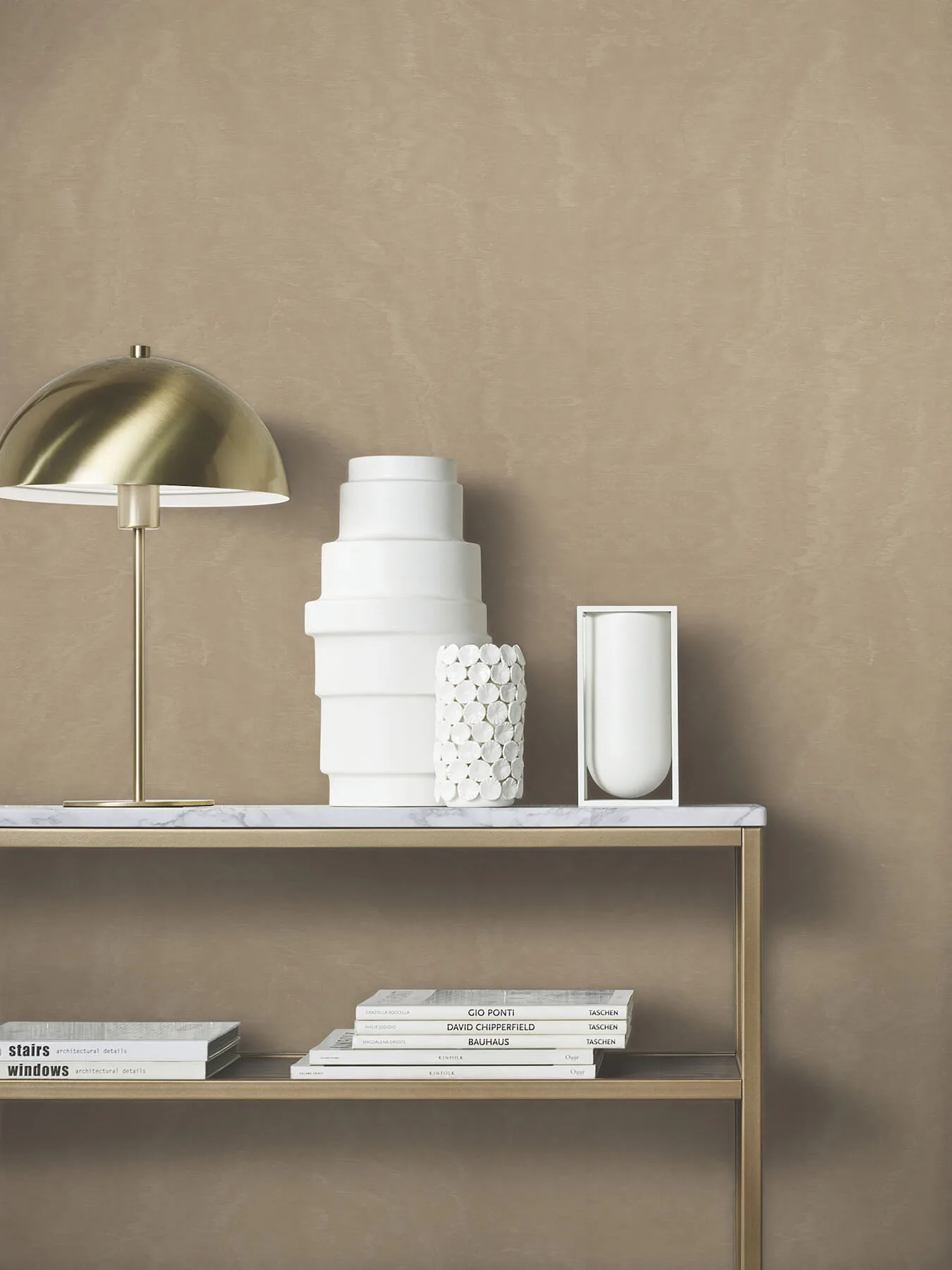 Antonina Vella Shimmering Moire - Taupe Wallpaper | Buy Online Antonina Vella Shimmering Moire wallpaper, color Taupe, SKU MA34922