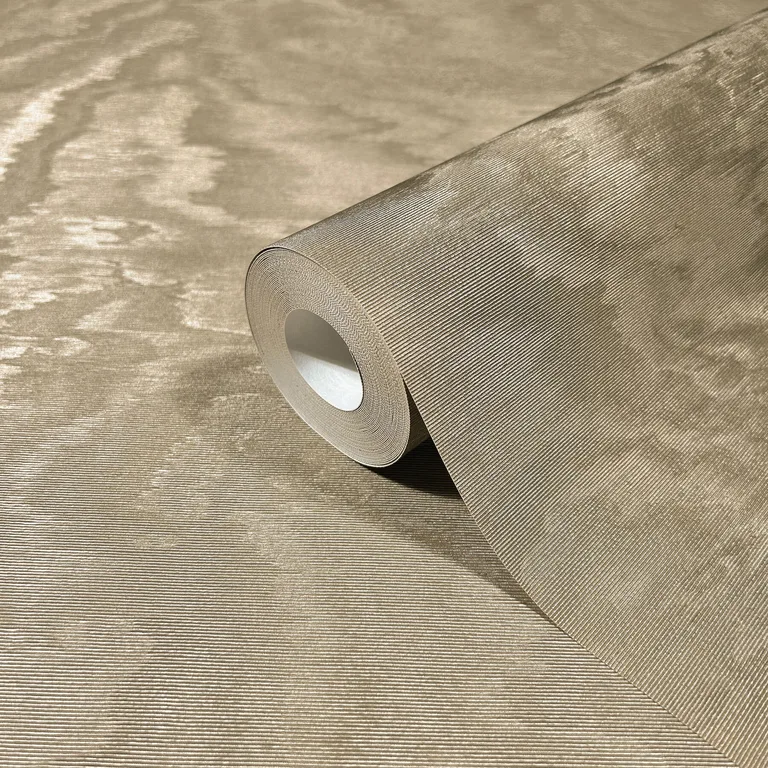 Antonina Vella Shimmering Moire wallpaper, color Taupe, SKU MA34922