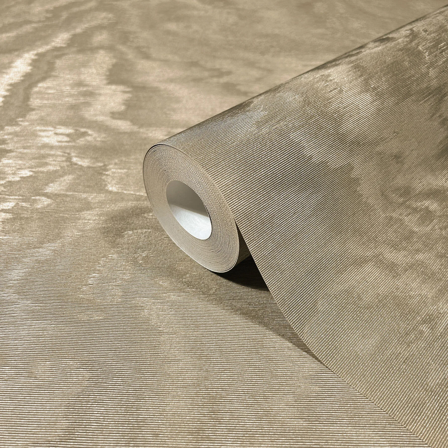 Antonina Vella Shimmering Moire - Taupe Wallpaper | Buy Online Antonina Vella Shimmering Moire wallpaper, color Taupe, SKU MA34922