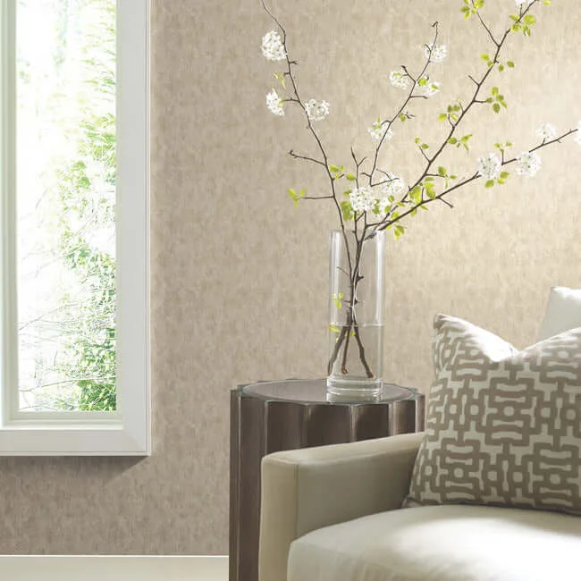 Antonina Vella Shimmering Patina wallpaper, color Gold on Silver, SKU WP-1157