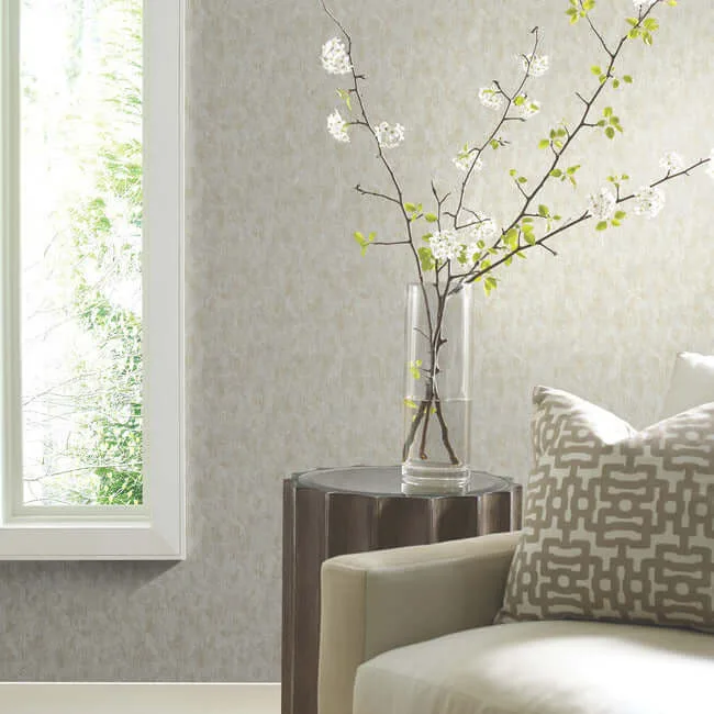 Antonina Vella Shimmering Patina wallpaper, color Neutral & Gold, SKU MD7211
