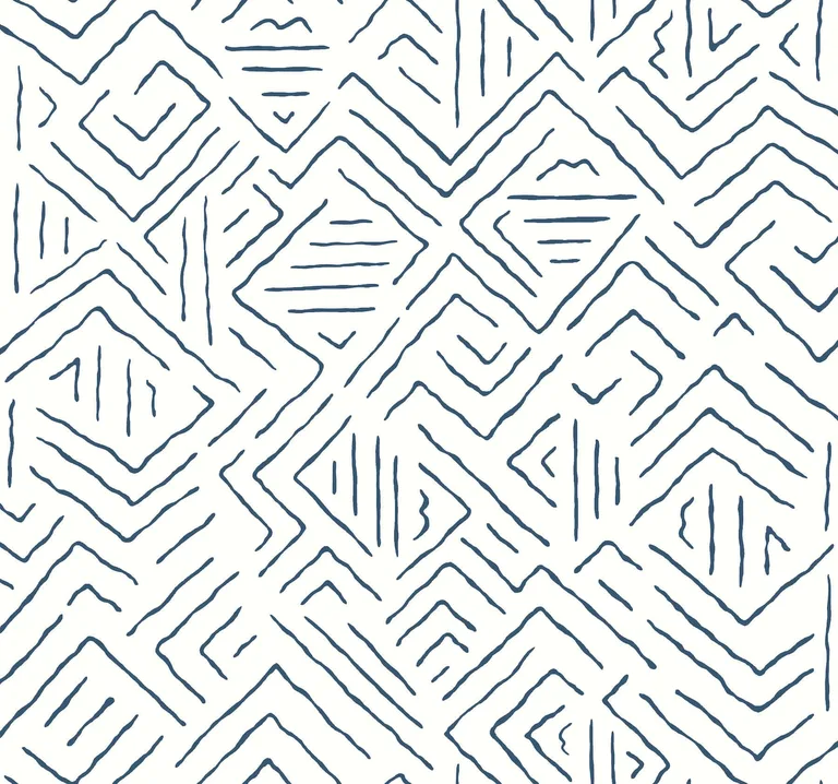 Antonina Vella Sirih wallpaper, color Navy, SKU AB3083