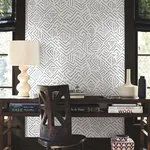 Antonina Vella Sirih - Navy Wallpaper | Buy Online Antonina Vella Sirih wallpaper, color Navy, SKU AB3083