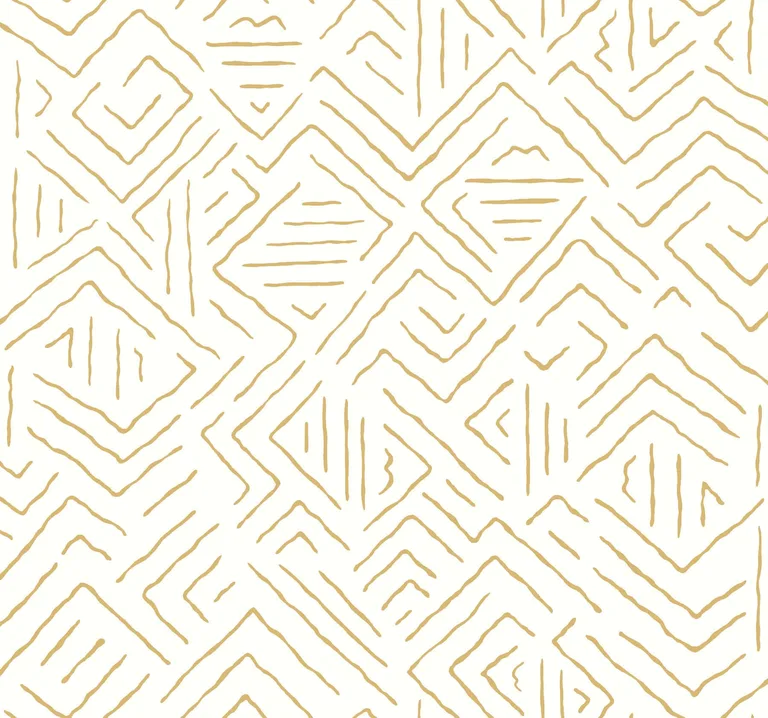 Antonina Vella Sirih wallpaper, color Ochre, SKU AB3084