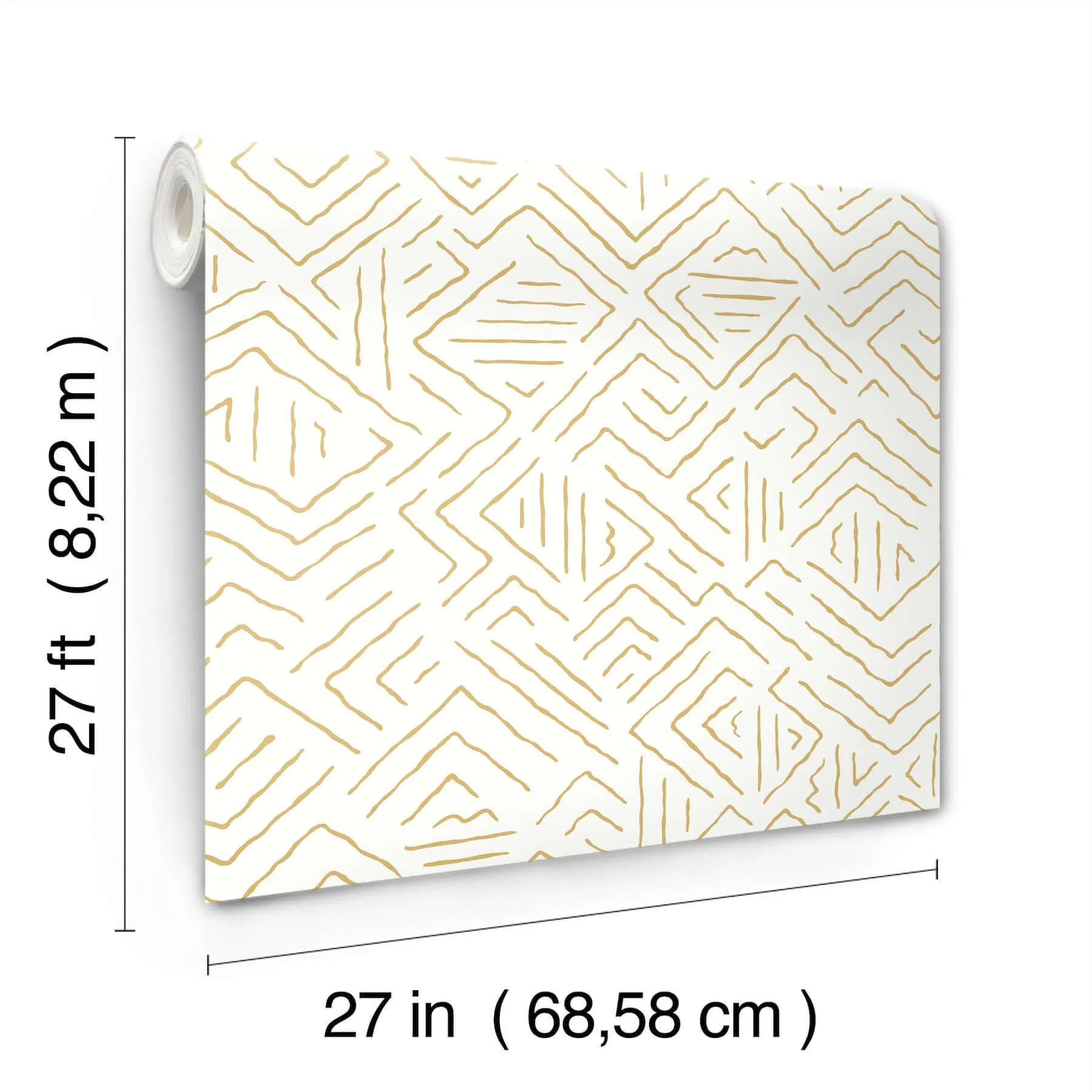 Antonina Vella Sirih - Ochre Wallpaper | Buy Online Antonina Vella Sirih wallpaper, color Ochre, SKU AB3084