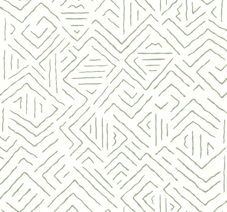 Antonina Vella Sirih wallpaper, color Sage, SKU AB3082