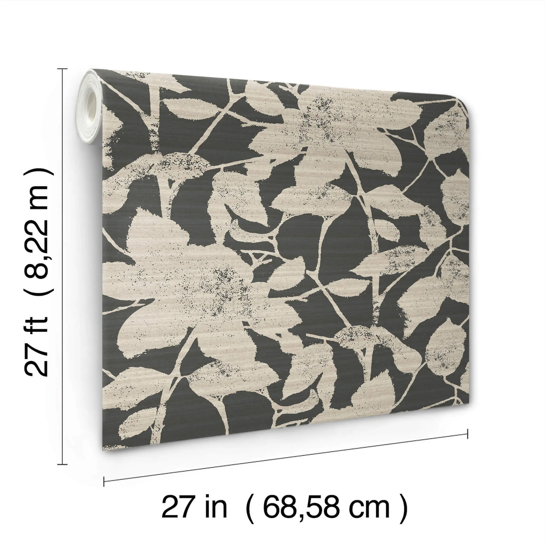 Antonina Vella Solange - Black Wallpaper | Buy Online Antonina Vella Solange wallpaper, color Black, SKU LL3213
