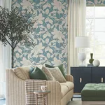 Antonina Vella Solange wallpaper, color Teal, SKU LL3214