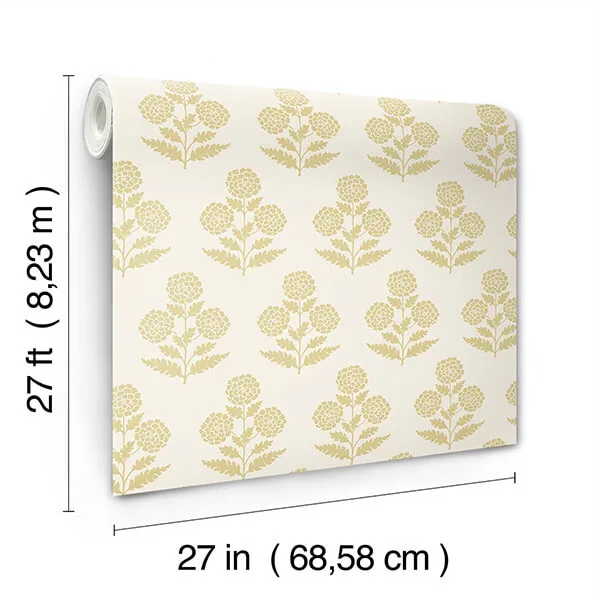 Antonina Vella Souci wallpaper, color Saffron, SKU VP1432
