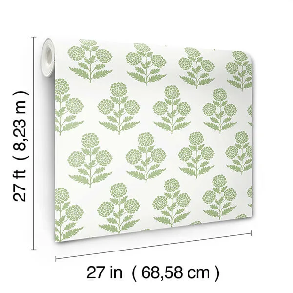 Antonina Vella Souci - Green Wallpaper | Buy Online Antonina Vella Souci wallpaper, color Green, SKU VP1436