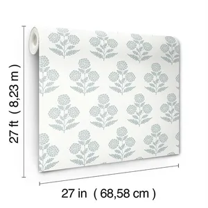 Antonina Vella Souci wallpaper, color Pale Blue, SKU VP1431