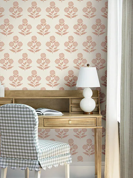 Antonina Vella Souci wallpaper, color Rose, SKU VP1434