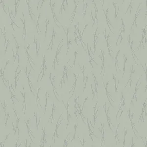 Antonina Vella Sprigs wallpaper, color Eucalyptus & Silver, SKU MD7194