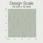 Antonina Vella Sprigs wallpaper, color Eucalyptus & Silver, SKU MD7194