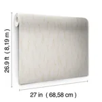 Antonina Vella Sprigs wallpaper, color Light Grey & Gold, SKU MD7191