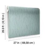 Antonina Vella Sprigs wallpaper, color Smokey Blue & Silver, SKU MD7193