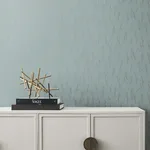 Antonina Vella Sprigs wallpaper, color Smokey Blue & Silver, SKU MD7193