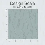 Antonina Vella Sprigs wallpaper, color Smokey Blue & Silver, SKU MD7193
