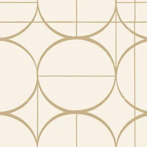 Antonina Vella Sun Circles wallpaper, color Cream & Gold, SKU MD7202