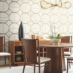 Antonina Vella Sun Circles - Cream & Gold Wallpaper | Buy Online Antonina Vella Sun Circles wallpaper, color Cream & Gold, SKU MD7202
