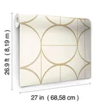 Antonina Vella Sun Circles - Cream & Gold Wallpaper | Buy Online Antonina Vella Sun Circles wallpaper, color Cream & Gold, SKU MD7202