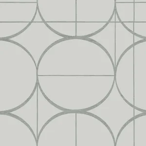 Antonina Vella Sun Circles wallpaper, color Fog & Silver, SKU MD7205