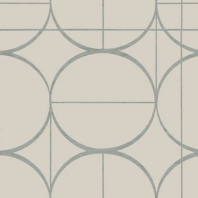 Antonina Vella Sun Circles wallpaper, color Taupe & Silver, SKU MD7201