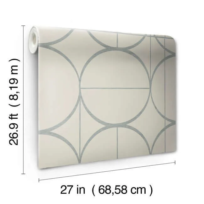 Antonina Vella Sun Circles - Taupe & Silver Wallpaper | Buy Online Antonina Vella Sun Circles wallpaper, color Taupe & Silver, SKU MD7201