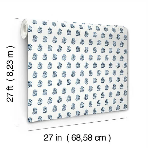 Antonina Vella Sylvie wallpaper, color Indigo, SKU VP1384