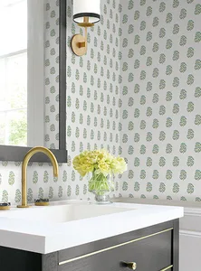 Antonina Vella Sylvie wallpaper, color Sky & Green, SKU VP1385