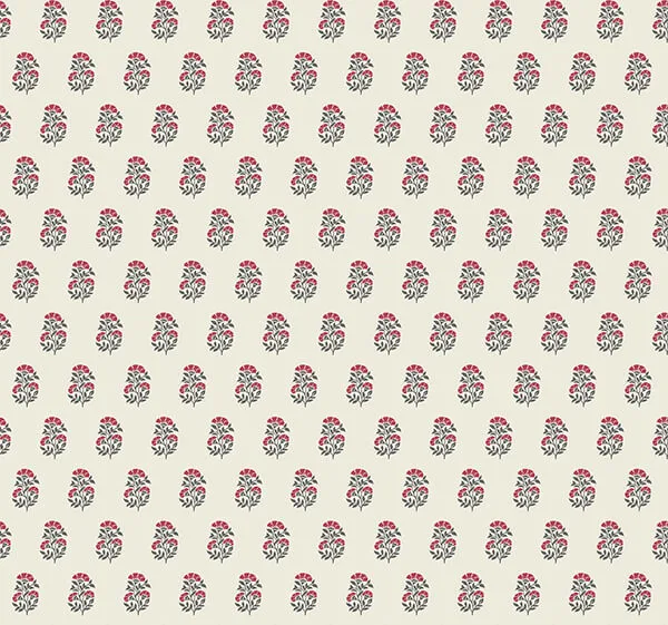 Antonina Vella Sylvie wallpaper, color Red & Charcoal, SKU VP1381