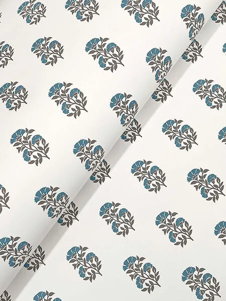 Antonina Vella Sylvie - Aegean & Mink Wallpaper | Buy Online Antonina Vella Sylvie wallpaper, color Aegean & Mink, SKU VP1383