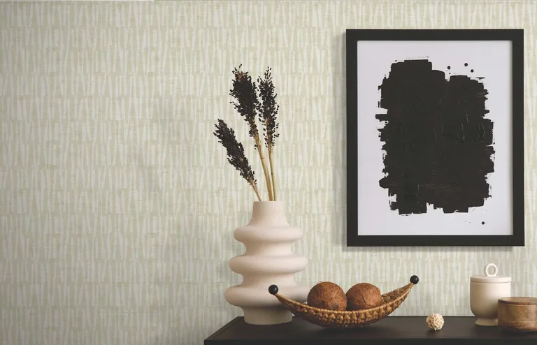 Antonina Vella Thatched wallpaper, color Taupe, SKU AB3041