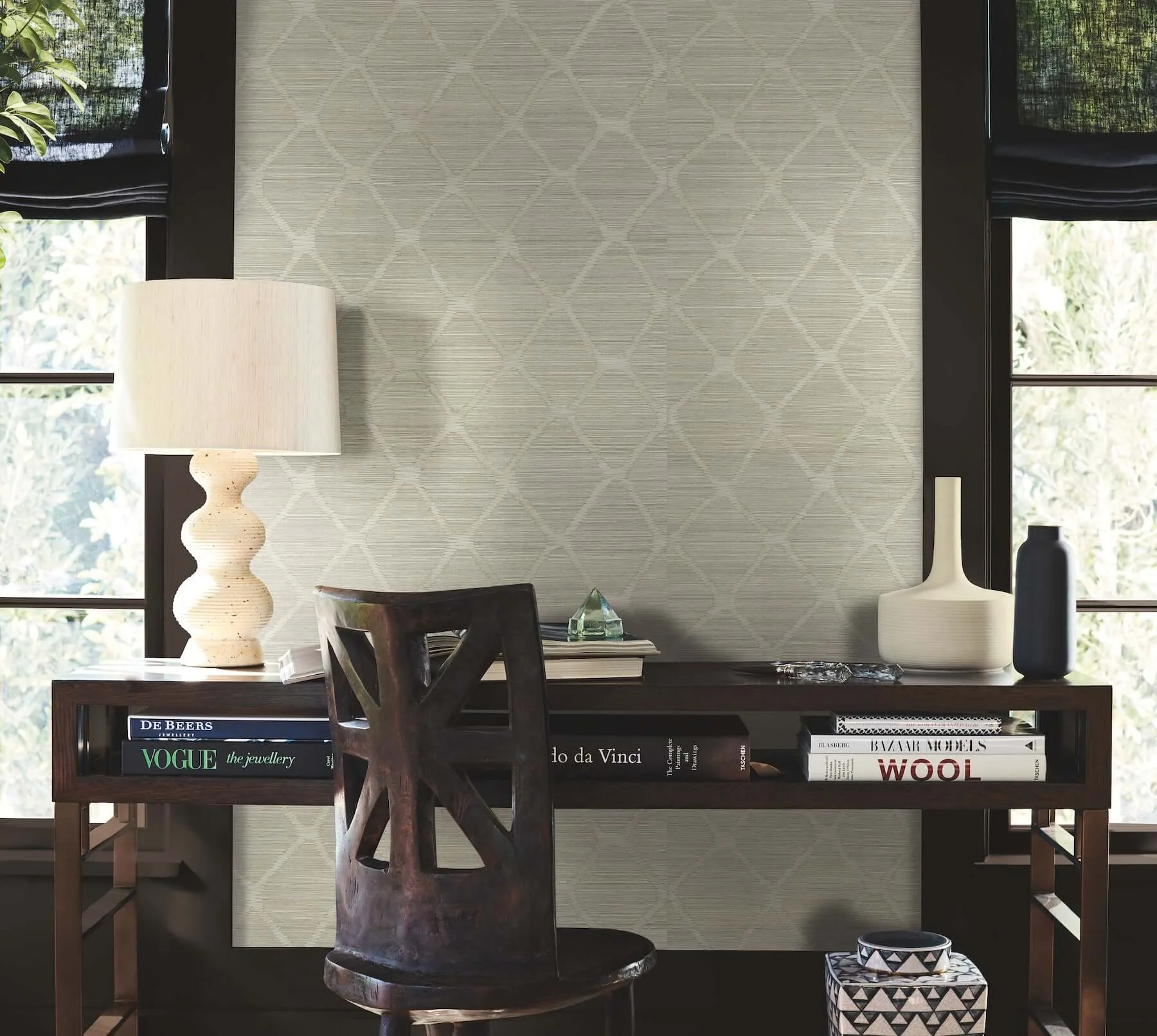 Antonina Vella Tonga wallpaper, color Putty, SKU AB3122