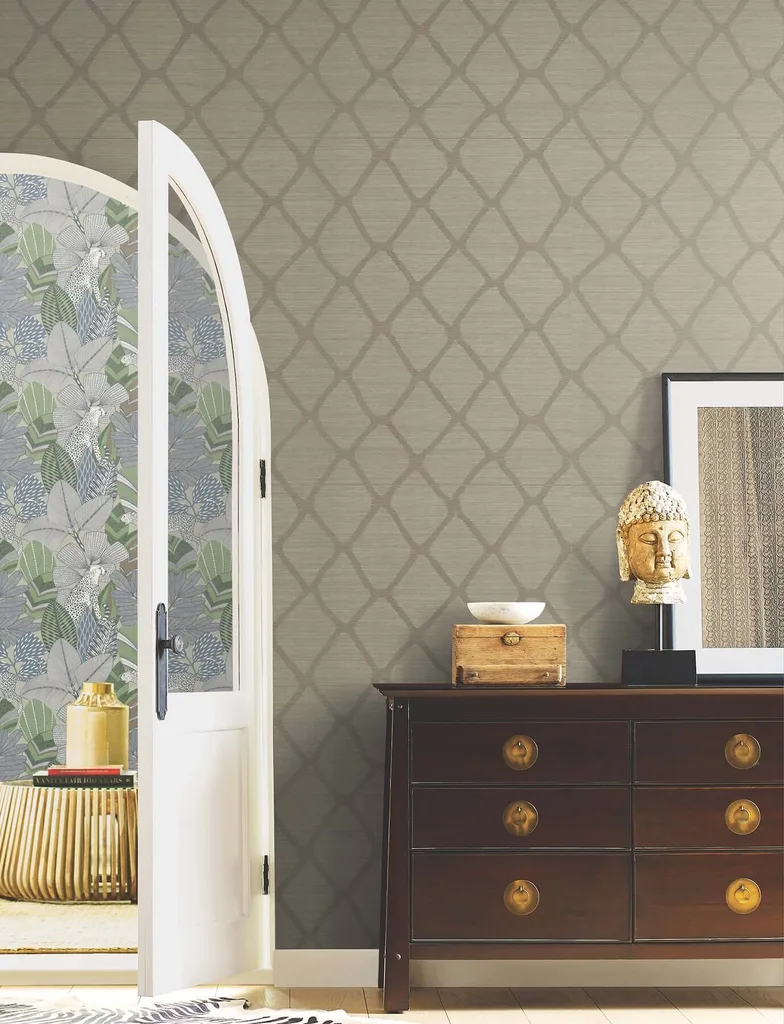 Antonina Vella Tonga wallpaper, color Taupe, SKU AB3123