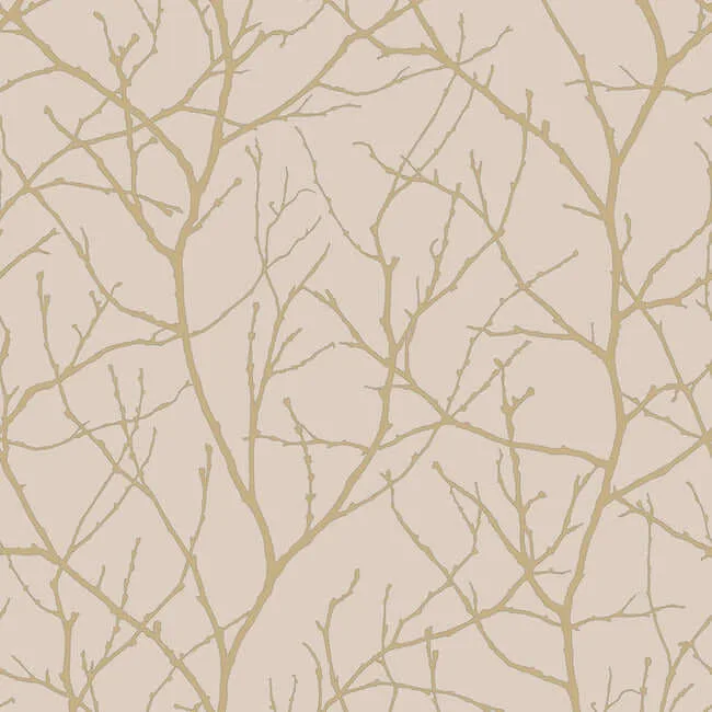Antonina Vella Trees Silhouette wallpaper, color Beige & Gold, SKU MD7122