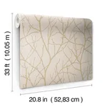 Antonina Vella Trees Silhouette - Beige & Gold Wallpaper | Buy Online Antonina Vella Trees Silhouette wallpaper, color Beige & Gold, SKU MD7122