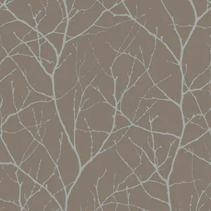 Antonina Vella Trees Silhouette wallpaper, color Mocha & Silver, SKU MD7121