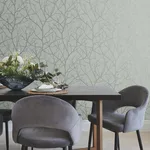 Antonina Vella Trees Silhouette - Smokey Blue & Silver Wallpaper | Buy Online Antonina Vella Trees Silhouette wallpaper, color Smokey Blue & Silver, SKU MD7123