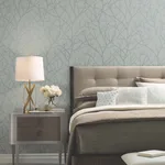 Antonina Vella Trees Silhouette - Smokey Blue & Silver Wallpaper | Buy Online Antonina Vella Trees Silhouette wallpaper, color Smokey Blue & Silver, SKU MD7123