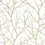 Antonina Vella Trees Silhouette - White & Gold Wallpaper | Buy Online Antonina Vella Trees Silhouette wallpaper, color White & Gold, SKU MD7126