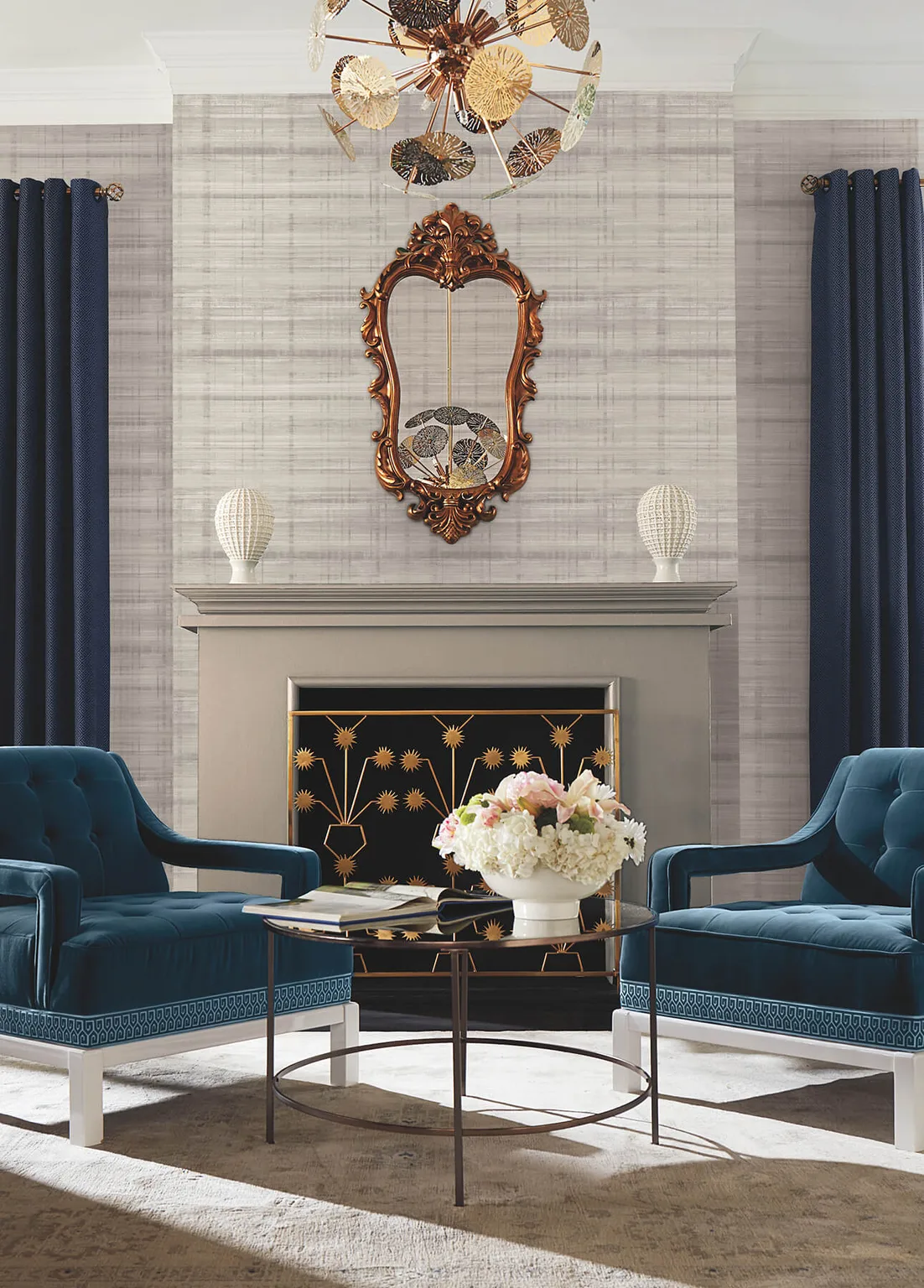 Antonina Vella Vanishing Point wallpaper, color Grey, SKU LL3246