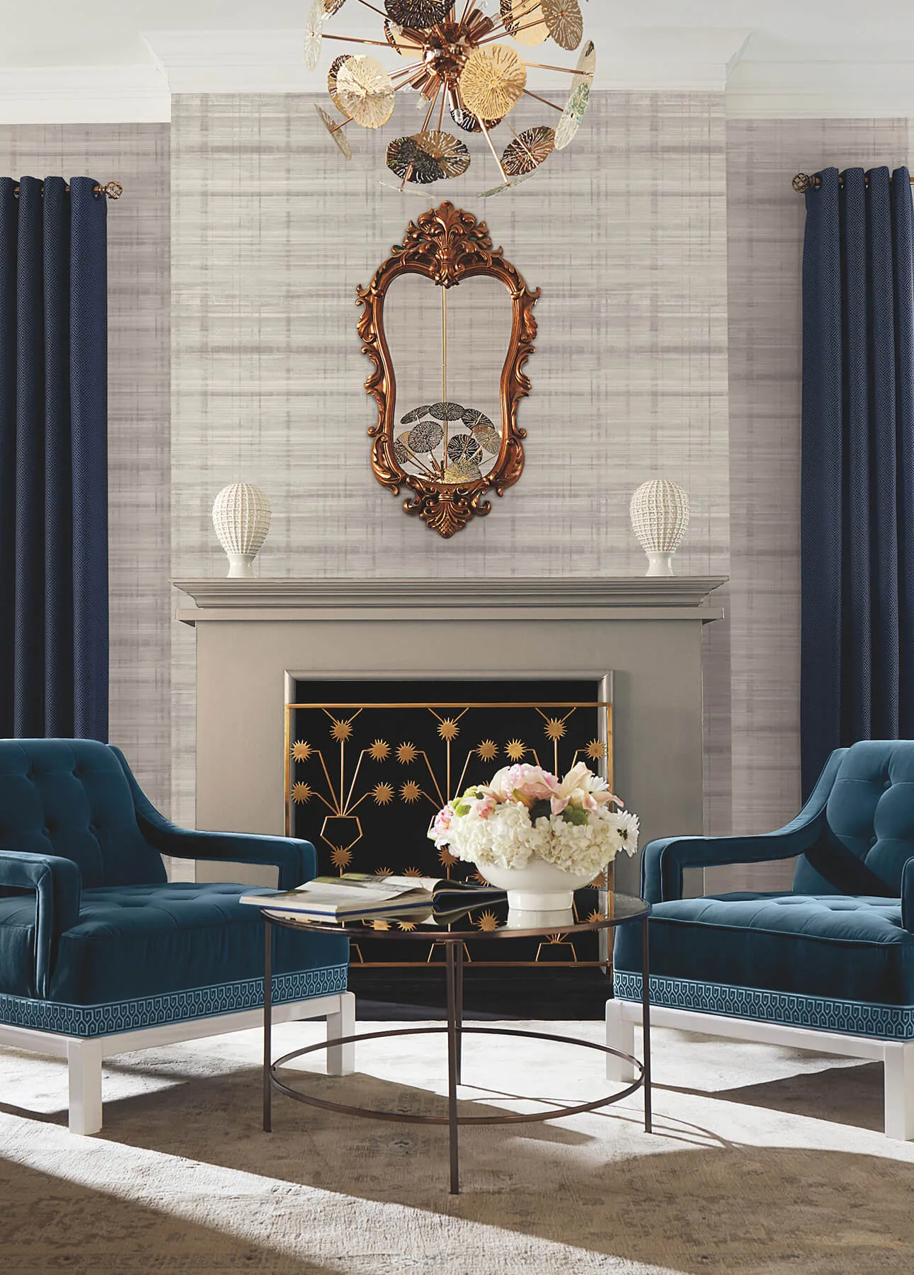 Antonina Vella Vanishing Point wallpaper, color Grey, SKU LL3246