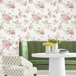 Antonina Vella Veiled Garden - Pink Wallpaper | Buy Online Antonina Vella Veiled Garden wallpaper, color Pink, SKU LL3231